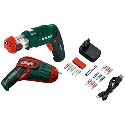 Parkside Rapidfire 2.1 Broca de fenda sem fios com suporte magnético, iluminação LED Parkside Rapidfire 2.1 Broca de fenda sem fios com suporte magnético, iluminação LED