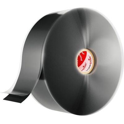 POPPSTAR Fita de silicone autoadesiva, 11m x 38mm, fita isolante e de vedação (água, ar), preto, 1 rolo POPPSTAR Fita de silicone autoadesiva, 11m x 38mm, fita isolante e de vedação (água, ar), preto, 1 rolo