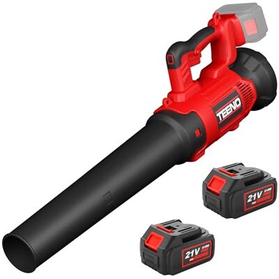 TEENO Soplador de Hojas eléctrico con batería 6 velocidades ajustáveis, fluxo de 780 m³/h, velocidade 210 km/h, inclui 2 baterias de 4,0 Ah e carregador TEENO Soplador de Hojas eléctrico con batería 6 velocidades ajustáveis, fluxo de 780 m³/h, velocidade 210 km/h, inclui 2 baterias de 4,0 Ah e carregador