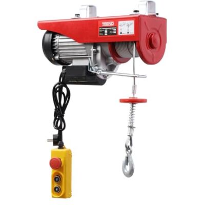 TEENO Talha Elétrica de Cabo Capacidade de 600 kg, Guincho de Cabo de 12 m, Elevador Elétrico 1200 W, 12 m/min, Talha de Cabo Elétrica para Garagem, Loja de Automóveis, Elevador de Teto TEENO Talha Elétrica de Cabo Capacidade de 600 kg, Guincho de Cabo de 12 m, Elevador Elétrico 1200 W, 12 m/min, Talha de Cabo Elétrica para Garagem, Loja de Automóveis, Elevador de Teto