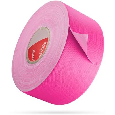 POPPSTAR Fita adesiva de néon UV 25 m x 50 mm, fita adesiva fluorescente, rosa néon, 1 rolo POPPSTAR Fita adesiva de néon UV 25 m x 50 mm, fita adesiva fluorescente, rosa néon, 1 rolo