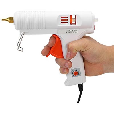 mumisuto Pistola de cola térmica, alta temperatura, tamanho completo, aquecedor profissional de temperatura constante ajustável de 110 W ferramenta de reparação manual de pistola cola quente mumisuto Pistola de cola térmica, alta temperatura, tamanho completo, aquecedor profissional de temperatura constante ajustável de 110 W ferramenta de reparação manual de pistola cola quente