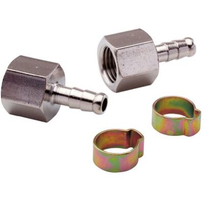 Mecafer Acople para mangueira (3/8 feminino, 8 x 13 mm, 2 unidades, com braçadeiras) Mecafer Acople para mangueira (3/8 feminino, 8 x 13 mm, 2 unidades, com braçadeiras)