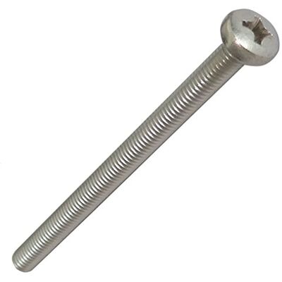 AERZETIX 10 parafusos cabeça cilíndrica, M4 x 60 mm, DIN7985A, aço inoxidável A2, impressão PH2 cruciform, C18352 AERZETIX 10 parafusos cabeça cilíndrica, M4 x 60 mm, DIN7985A, aço inoxidável A2, impressão PH2 cruciform, C18352