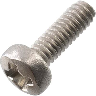 AERZETIX C59730 Conjunto de 50 parafusos de metal com cabeça cilíndrica M2 x 6 mm com ranhura PH1 parafuso de montagem DIN 7985 em aço inoxidável A2 cor prata AERZETIX C59730 Conjunto de 50 parafusos de metal com cabeça cilíndrica M2 x 6 mm com ranhura PH1 parafuso de montagem DIN 7985 em aço inoxidável A2 cor prata