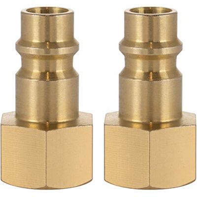 POPPSTAR Conector compressor de ar macho, diâmetro nominal 7,2 mm com rosca interior de 1/4 polegada para conexão de ar comprimido, 2 peças POPPSTAR Conector compressor de ar macho, diâmetro nominal 7,2 mm com rosca interior de 1/4 polegada para conexão de ar comprimido, 2 peças