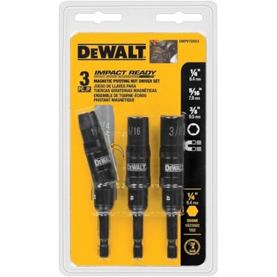 Conjunto de chaves de porca DeWalt DWPVTDRV3 - Pronto para impacto, giratório, 3 peças Conjunto de chaves de porca DeWalt DWPVTDRV3 - Pronto para impacto, giratório, 3 peças