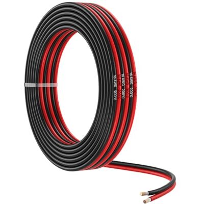 MMOBIEL 16 AWG Cabo elétrico paralelo 16 Gauge 10 m / 32,8 pés cabo cobre estanhado 2 condutores de fio para fio de automóvel tiras LED, áudio/altifalante de fio, lâmpadas MMOBIEL 16 AWG Cabo elétrico paralelo 16 Gauge 10 m / 32,8 pés cabo cobre estanhado 2 condutores de fio para fio de automóvel tiras LED, áudio/altifalante de fio, lâmpadas