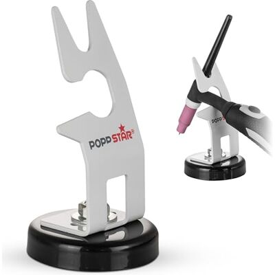 POPPSTAR Suporte para tocha de soldagem TIG com pé magnético para fixação na mesa de soldagem (Ø 9 cm) POPPSTAR Suporte para tocha de soldagem TIG com pé magnético para fixação na mesa de soldagem (Ø 9 cm)