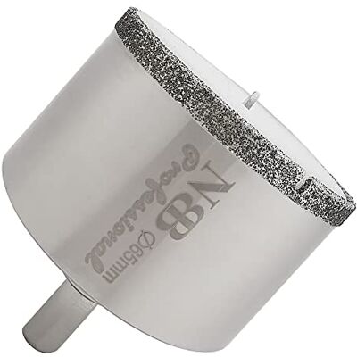 NBB Brocas de diamante com haste triangular, coroa de diamante, perfuração húmida em mármore, pedra de luxo, cerâmica, granito, azulejo, vidro, tec. Galvanizada, em furos de cabo ou sem cabo (65 mm) NBB Brocas de diamante com haste triangular, coroa de diamante, perfuração húmida em mármore, pedra de luxo, cerâmica, granito, azulejo, vidro, tec. Galvanizada, em furos de cabo ou sem cabo (65 mm)