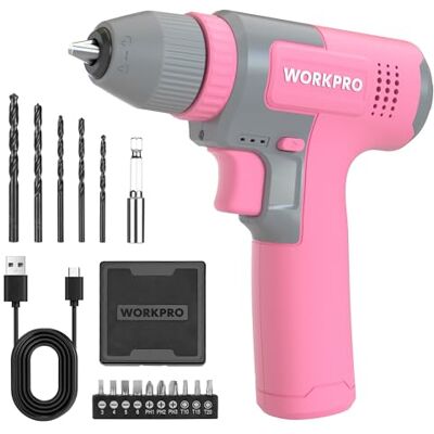WORKPRO Broca sem fios 8 V, suporte de botões de 3/8", carga tipo C Taladro Eléctrico Recargable 8V con Velocidades Variables, Portabrocas 3/8" y Accesorios para Diferentes Trabajos WORKPRO Broca sem fios 8 V, suporte de botões de 3/8", carga tipo C Taladro Eléctrico Recargable 8V con Velocidades Variables, Portabrocas 3/8" y Accesorios para Diferentes Trabajos