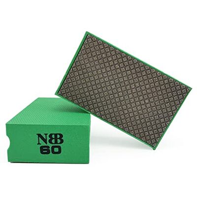 NBB Almohadilla diamantada para lijar y pulir, Blocos Diamante de Lijado/Pulido, Almohadillas de Diamante Manual com Suporte de Espuma para lixar Granito, mármore, Pedra, Vidro, Cerâmica (1, 60#) NBB Almohadilla diamantada para lijar y pulir, Blocos Diamante de Lijado/Pulido, Almohadillas de Diamante Manual com Suporte de Espuma para lixar Granito, mármore, Pedra, Vidro, Cerâmica (1, 60#)