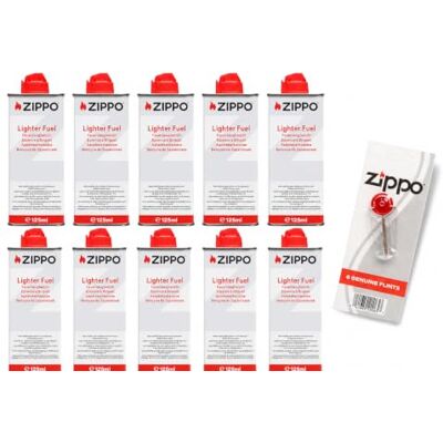 Zippo Líquido para isqueiros KIT 10 x Gasolina ORIGINAL cada 125 ml 1 x 6 peças PEDERNAL Zippo Líquido para isqueiros KIT 10 x Gasolina ORIGINAL cada 125 ml 1 x 6 peças PEDERNAL
