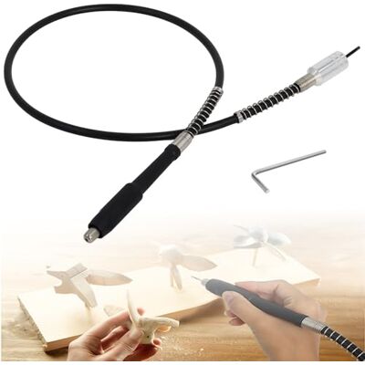 Poweka Eixo Flexível Compatível com Dre-mel Wen Roybi Berbequim Ferramenta Rotativa para Rebarbadora Elétrica Mandril sem Chave por Poweka Eixo Flexível Compatível com Dre-mel Wen Roybi Berbequim Ferramenta Rotativa para Rebarbadora Elétrica Mandril sem Chave por