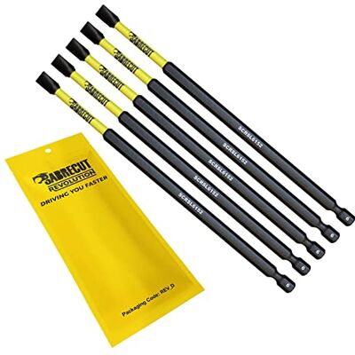 SabreCut 5 x 152 mm SL6 chave de fenda de impacto magnético com ranhuras conjunto de pontas de chave de fenda de uma só extremidade Heavy Duty compatível com Dewalt Milwaukee Bosch Makita SabreCut 5 x 152 mm SL6 chave de fenda de impacto magnético com ranhuras conjunto de pontas de chave de fenda de uma só extremidade Heavy Duty compatível com Dewalt Milwaukee Bosch Makita