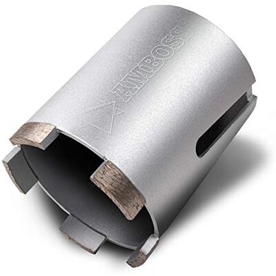 Amboss Werkzeuge Elevador de diamante para latas de 82 mm de diâmetro, M16, ranhura lateral, 90 mm de comprimento útil, bigorna Silver Force Premium para alvenaria, tijolos, gesso, materiais abrasivos Amboss Werkzeuge Elevador de diamante para latas de 82 mm de diâmetro, M16, ranhura lateral, 90 mm de comprimento útil, bigorna Silver Force Premium para alvenaria, tijolos, gesso, materiais abrasivos