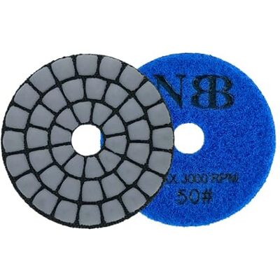 NBB Almofadas de polimento de diamante 50mm 2" disco de renovação de lixa de diamante para polir a seco e a húmido granito mármore pedra granito cerâmica com suporte de nylon bom acabamento (50#, 1) NBB Almofadas de polimento de diamante 50mm 2" disco de renovação de lixa de diamante para polir a seco e a húmido granito mármore pedra granito cerâmica com suporte de nylon bom acabamento (50#, 1)