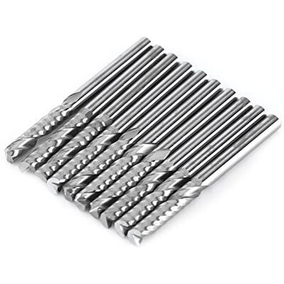 Hililand 10 unidades 4 mm Cabo de carboneto de tungsténio moinhos, acabamentos em espiral conjunto simples, morangos de fresagem, Bits CNC Hililand 10 unidades 4 mm Cabo de carboneto de tungsténio moinhos, acabamentos em espiral conjunto simples, morangos de fresagem, Bits CNC