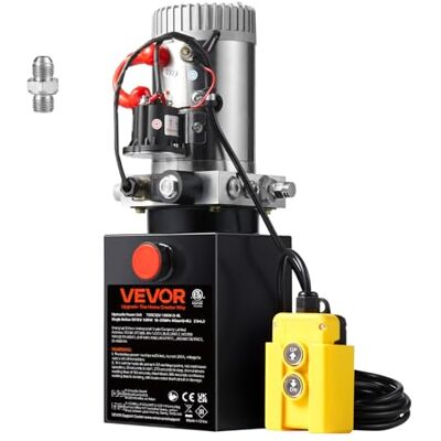 VEVOR Bomba hidráulica DC 12 V 8 L unidade hidráulica de ação única fluxo de óleo 3,44 l/min pressão máxima de descarga, 22 MPa para basculante, plataforma elevadora, reboque, elevação e descarga VEVOR Bomba hidráulica DC 12 V 8 L unidade hidráulica de ação única fluxo de óleo 3,44 l/min pressão máxima de descarga, 22 MPa para basculante, plataforma elevadora, reboque, elevação e descarga