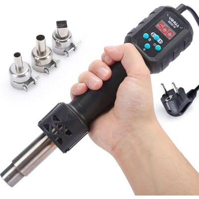 YIHUA 8858-IV pistola de calor para trabalhos manuais, soldadura eletrônica, bricolagem, e tubo termorretrátil com função de controlo de temperatura e volume de ar, modo de espera manual YIHUA 8858-IV pistola de calor para trabalhos manuais, soldadura eletrônica, bricolagem, e tubo termorretrátil com função de controlo de temperatura e volume de ar, modo de espera manual