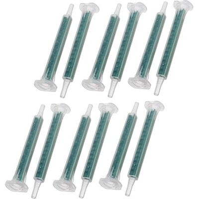 AREABOXES Pontas de misturador de epóxi. Cânulas para bicomponente, Cânulas de cola de 2 componentes. Bocais de cola para cartucho AB. Bocais de pistola adesiva para misturar. (12 Unid) AREABOXES Pontas de misturador de epóxi. Cânulas para bicomponente, Cânulas de cola de 2 componentes. Bocais de cola para cartucho AB. Bocais de pistola adesiva para misturar. (12 Unid)