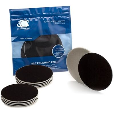 Glass Polish PRO Almofadas de polimento de feltro 130 mm embalagem de 10 Glass Polish PRO Almofadas de polimento de feltro 130 mm embalagem de 10