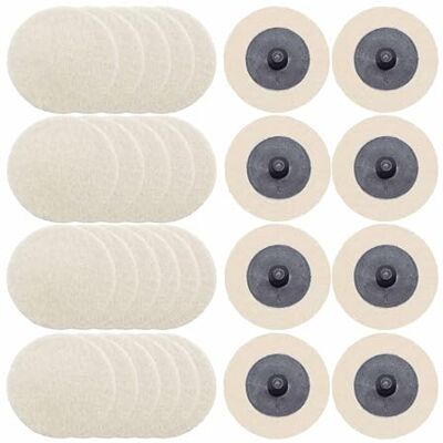 Merryland Roda de Polimento em Feltro 50mm Amoladoras Pneumáticas, 50 mm Disco para Polir 30 Peças, Disco De Lã Metálica Aço Ferro, DGTAB30C1 Merryland Roda de Polimento em Feltro 50mm Amoladoras Pneumáticas, 50 mm Disco para Polir 30 Peças, Disco De Lã Metálica Aço Ferro, DGTAB30C1