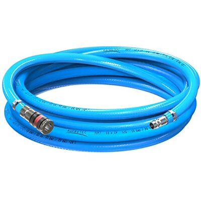 AUPROTEC Conjunto de mangueira de ar comprimido Ø 13 mm interior, 3 m de PVC com acoplador rápido S2000 para compressores de ar, mangueira para compressor de alta flexibilidade AUPROTEC Conjunto de mangueira de ar comprimido Ø 13 mm interior, 3 m de PVC com acoplador rápido S2000 para compressores de ar, mangueira para compressor de alta flexibilidade