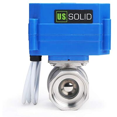 U.S. Solid 1" Válvula motorizada 9-24 V AC/DC 2 vias aço inoxidável válvula de esfera elétrica normalmente fechada (NC), configuração de 3 cabos U.S. Solid 1" Válvula motorizada 9-24 V AC/DC 2 vias aço inoxidável válvula de esfera elétrica normalmente fechada (NC), configuração de 3 cabos
