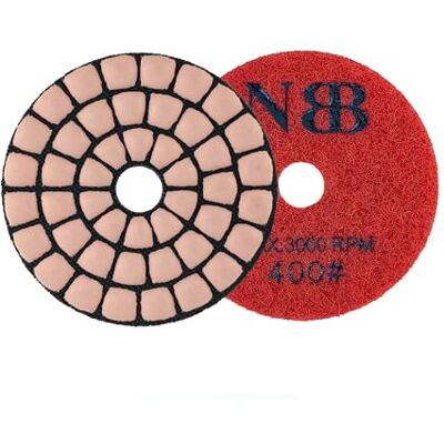 NBB Almofadas de polimento de diamante 50mm 2" disco de renovação de lixa de diamante para polir a seco e úmido granito mármore pedra granito cerâmica com suporte de nylon bom acabamento (400#, 1) NBB Almofadas de polimento de diamante 50mm 2" disco de renovação de lixa de diamante para polir a seco e úmido granito mármore pedra granito cerâmica com suporte de nylon bom acabamento (400#, 1)