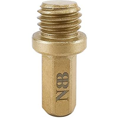 NBB Adaptador profissional para brocas de diamante com rosca fêmea M14, de rosca macho M14 para haste hexagonal, conexão estável a broca, evita vibrações e deslizamentos (1, M14 to HEX) NBB Adaptador profissional para brocas de diamante com rosca fêmea M14, de rosca macho M14 para haste hexagonal, conexão estável a broca, evita vibrações e deslizamentos (1, M14 to HEX)