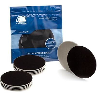 Glass Polish PRO Almofadas de polimento de feltro 150 mm embalagem de 10 Glass Polish PRO Almofadas de polimento de feltro 150 mm embalagem de 10