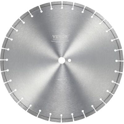 VEVOR Disco de corte de diamante 450 mm disco de diamante húmido ou seco lâmina de serra com dentes planos 12 mm diâmetro do orifício central universal 25,4 mm para concreto, azulejos, tijolo VEVOR Disco de corte de diamante 450 mm disco de diamante húmido ou seco lâmina de serra com dentes planos 12 mm diâmetro do orifício central universal 25,4 mm para concreto, azulejos, tijolo