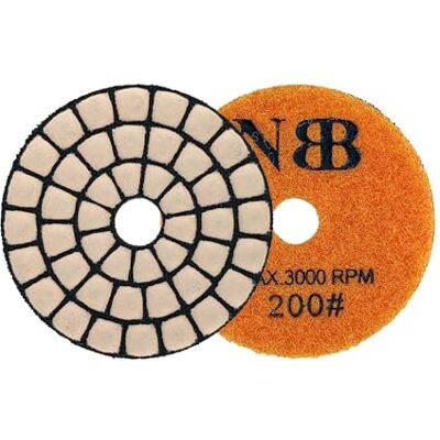 NBB Almofadas de polimento de diamante 2" 50 mm disco de renovação lixado diamante para polir a seco e húmido granito mármore pedra granito cerâmica com suporte de nylon bom acabamento (200#, 1) NBB Almofadas de polimento de diamante 2" 50 mm disco de renovação lixado diamante para polir a seco e húmido granito mármore pedra granito cerâmica com suporte de nylon bom acabamento (200#, 1)