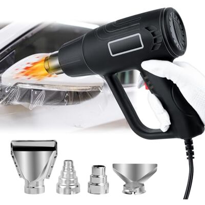 LWMTT Pistola de ar quente, pistola de calor de 500 W, modo de 2 temperaturas, 550 °C, aquecimento rápido, pistola de ar quente, para soldagem, secar e enrolar PVC, remover pintura, descongelar e aquecer LWMTT Pistola de ar quente, pistola de calor de 500 W, modo de 2 temperaturas, 550 °C, aquecimento rápido, pistola de ar quente, para soldagem, secar e enrolar PVC, remover pintura, descongelar e aquecer