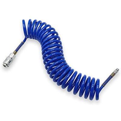 CCLIFE Mangueira em espiral 5 m para compressor de ar CCLIFE Mangueira em espiral 5 m para compressor de ar