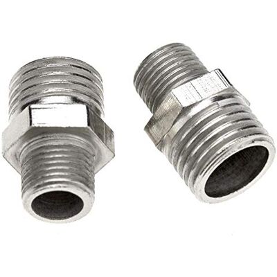 YINETTECH Adaptador macho de ajuste de mangueira de aerógrafo de 1/4 polegadas BSP macho A 1/8 polegadas BSP conector de aerógrafo conjunto de 2 unidades. YINETTECH Adaptador macho de ajuste de mangueira de aerógrafo de 1/4 polegadas BSP macho A 1/8 polegadas BSP conector de aerógrafo conjunto de 2 unidades.
