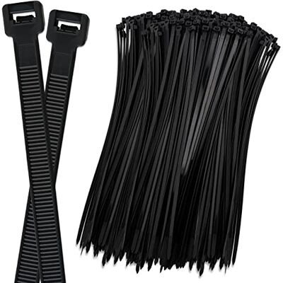 ISOLATECH 100 abraçadeiras para cabos pretos 100 mm x 2,5 mm de nylon, resistentes ao calor e aos raios UV, alta força de fixação, duráveis e resistentes, para interior e exterior ISOLATECH 100 abraçadeiras para cabos pretos 100 mm x 2,5 mm de nylon, resistentes ao calor e aos raios UV, alta força de fixação, duráveis e resistentes, para interior e exterior