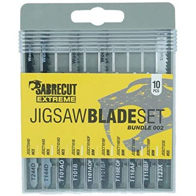 SabreCut 10 x serra de recortes profissional para corte de madeira e metal T144D T244D T101B T101BF T101AO T101AOF T118EOF T118AF T118BF T123X caixa SabreCut 10 x serra de recortes profissional para corte de madeira e metal T144D T244D T101B T101BF T101AO T101AOF T118EOF T118AF T118BF T123X caixa