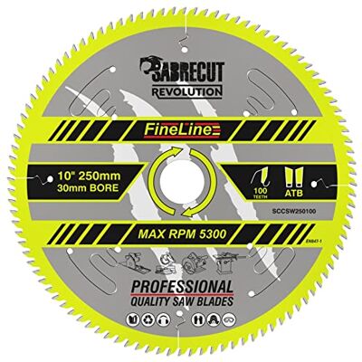 SabreCut 1 unidade SCCSW250100 250 mm 100T 30 mm eixo madeira disco circular TCT SabreCut 1 unidade SCCSW250100 250 mm 100T 30 mm eixo madeira disco circular TCT