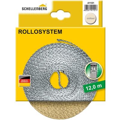 Schellenberg - 41101 - Beige - 14 mm - Cinta para persiana Schellenberg - 41101 - Beige - 14 mm - Cinta para persiana