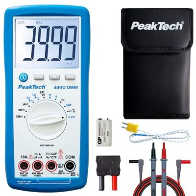 PeakTech Multímetro Digital 3340 - Dispositivo de teste elétrico PeakTech Multímetro Digital 3340 - Dispositivo de teste elétrico