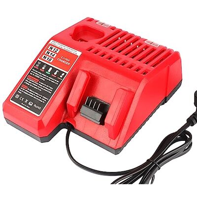 Waitley M12-M18 Carregador de substituição rápida para Milwaukee 12 V e 18 V bateria Waitley M12-M18 Carregador de substituição rápida para Milwaukee 12 V e 18 V bateria