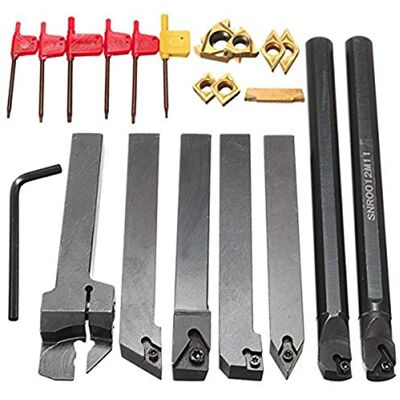 EsportsMJJ 7 peças 12 mm haste torno conjunto barra de perfuração kit de suporte de ferramentas com inserções de carbono EsportsMJJ 7 peças 12 mm haste torno conjunto barra de perfuração kit de suporte de ferramentas com inserções de carbono