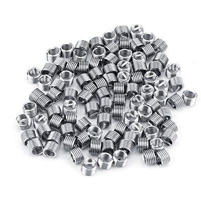 Walfront 100 peças fio de inserção de fio, fio helicoidal de reparação M4 aço inoxidável inserção de rosca SS304 fio espiral, inserção de rosca helicoidal (M4 * 0,7 * 1,5D) Walfront 100 peças fio de inserção de fio, fio helicoidal de reparação M4 aço inoxidável inserção de rosca SS304 fio espiral, inserção de rosca helicoidal (M4 * 0,7 * 1,5D)