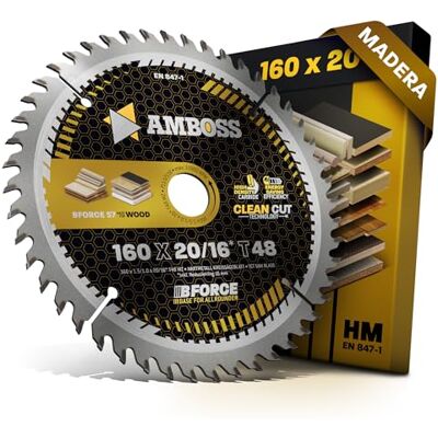 Amboss Werkzeuge HM Lâmina de serra circular 160 x 20 16 Z48 lâmina intercambiável para bateria de madeira corte super fino. ® lâmina de serra de 160 mm anel redutor de 16 a 20 mm. 160 x 20 16 comp Amboss Werkzeuge HM Lâmina de serra circular 160 x 20 16 Z48 lâmina intercambiável para bateria de madeira corte super fino. ® lâmina de serra de 160 mm anel redutor de 16 a 20 mm. 160 x 20 16 comp
