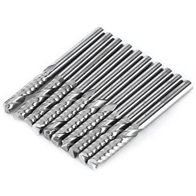 Hilitand 10 Morangos de única flauta de fresagem de tungsténio de carboneto fino moinhos CNC rotativos Burrs Set de fresagem cortador de bits para madeira acrílica de corte 3,175 x 15 mm Hilitand 10 Morangos de única flauta de fresagem de tungsténio de carboneto fino moinhos CNC rotativos Burrs Set de fresagem cortador de bits para madeira acrílica de corte 3,175 x 15 mm