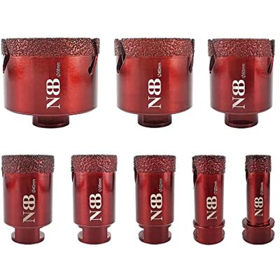 NBB Broca de diamante com M14, coroa de diamante para perfuração a seco e a húmido em porcelana dura, cerâmica, ladrilhos, granito, mármore, azulejo, para lixadeira angular (1,20/25/32/35/40/50/60 NBB Broca de diamante com M14, coroa de diamante para perfuração a seco e a húmido em porcelana dura, cerâmica, ladrilhos, granito, mármore, azulejo, para lixadeira angular (1,20/25/32/35/40/50/60