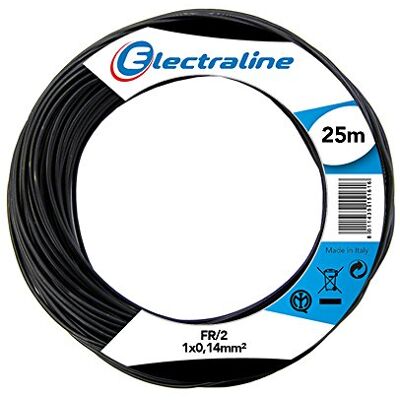 Electraline electroline Cabos para eletrónicos, sexta-feira/2, 1 x 0,14 mm, 25 Mt. Electraline electroline Cabos para eletrónicos, sexta-feira/2, 1 x 0,14 mm, 25 Mt.