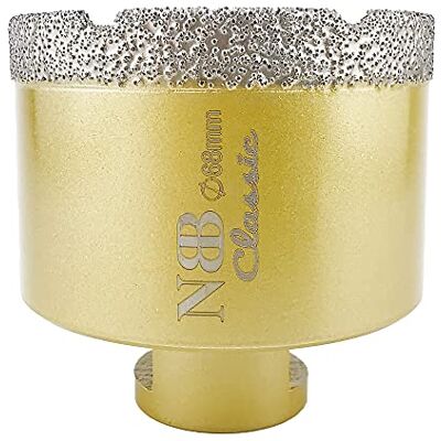 NBB Broca de diamante com M14, coroa de diamante para perfuração a seco e a húmido profissionalmente em porcelana dura, cerâmica, azulejo, granito, mármore, azulejo, para triturador angular (1, 68 mm) NBB Broca de diamante com M14, coroa de diamante para perfuração a seco e a húmido profissionalmente em porcelana dura, cerâmica, azulejo, granito, mármore, azulejo, para triturador angular (1, 68 mm)